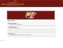 Tablet Screenshot of portal.wcbc.edu